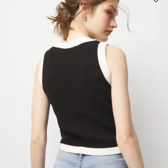 nwt WHITE HOUSE BLACK MARKET colorblock sweater vest m L - Picture 3 of 3